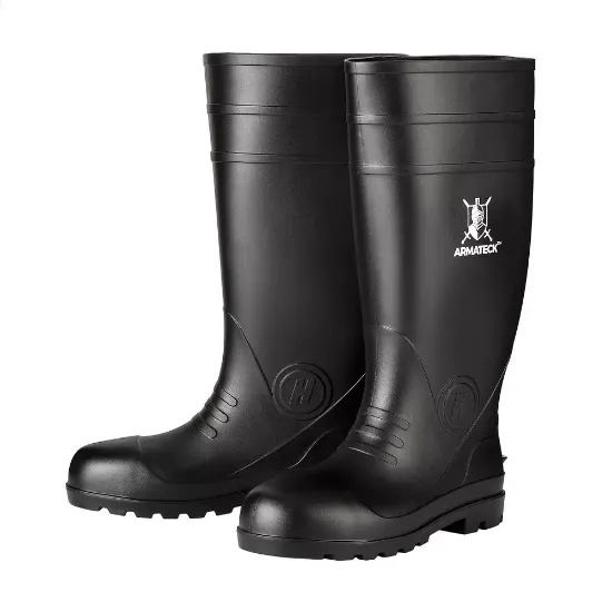 Picture of Black Plain Toe Rain/ Mud Boots (Size 10)