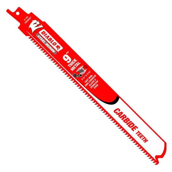 Picture of Demon 9 in. 8 TPI Carbide Tipped for Reciprocating Saw Blade 3-Pack