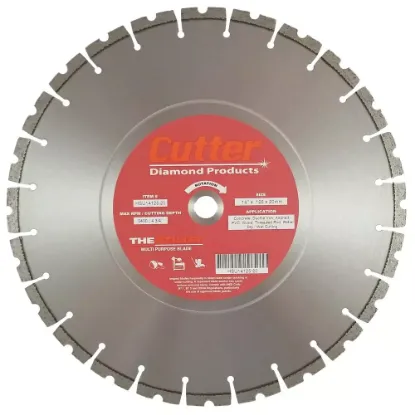 Picture of 14 X .125 X 20MM THE UTILITY MULTI PURPOSE DIAMOND BLADE - CONCRETE/DUCTILE IRON/ASPHALT/PVC/WOOD/THREADED ROD/REBAR - DRY/WET CUT